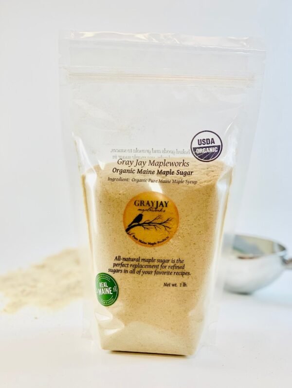 1 lb. (16 oz.) Organic Pure Maine Maple Sugar | Gray Jay Mapleworks