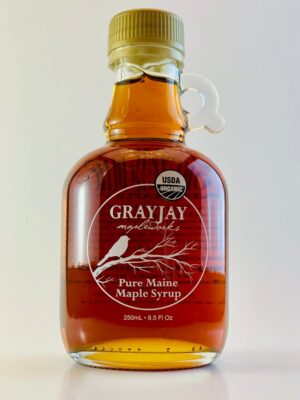 250 ml glass bottle of maple syrup