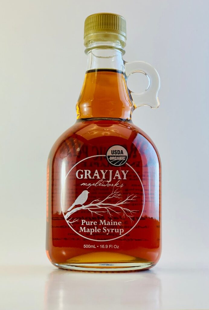 500 ml (16.9 oz.) Organic Pure Maine Maple Syrup | Gray Jay Mapleworks