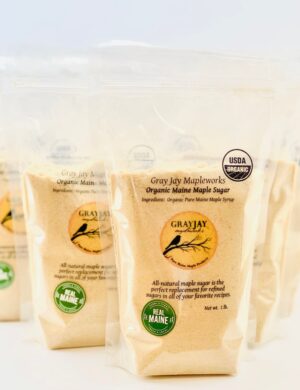 1 lb. (16 oz.) Organic Pure Maine Maple Sugar--Case of 12